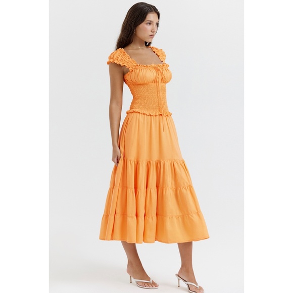 NEW House of CB Phedra Dress Warm Apricot Large+ (XL) - Picture 10 of 17